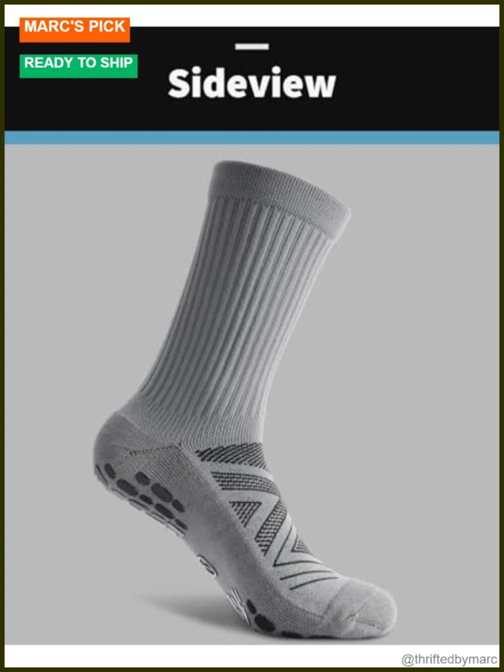 Non-Slip Grip Socks with Cushioned Sole for Soccer & Athletic - 4 Pack